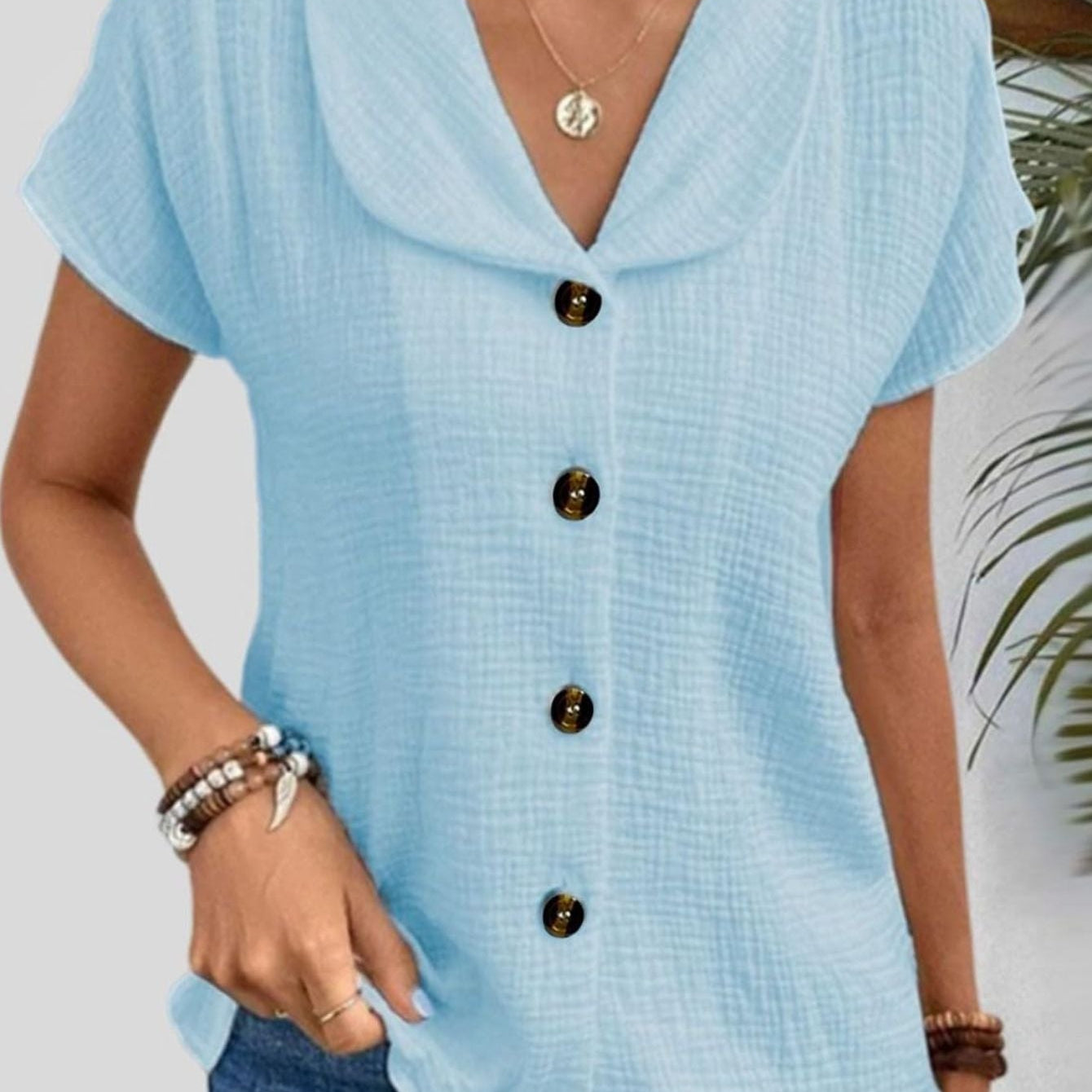 Blusa de manga corta