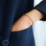 Pulsera Eloise de Oro con Diseño Paperclip