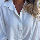 Blusa larga con botones