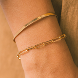 Pulsera Eloise de Oro con Diseño Paperclip