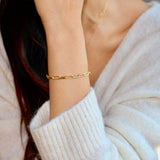 Pulsera Eloise de Oro con Diseño Paperclip