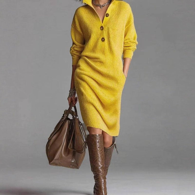 Pansy | Vestido midi de punto tejido