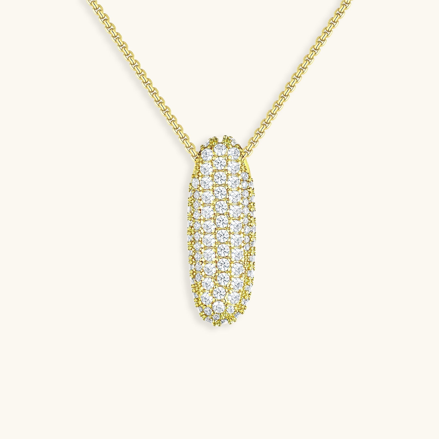 Collar con Inicial y Diamantes estilo Bubble