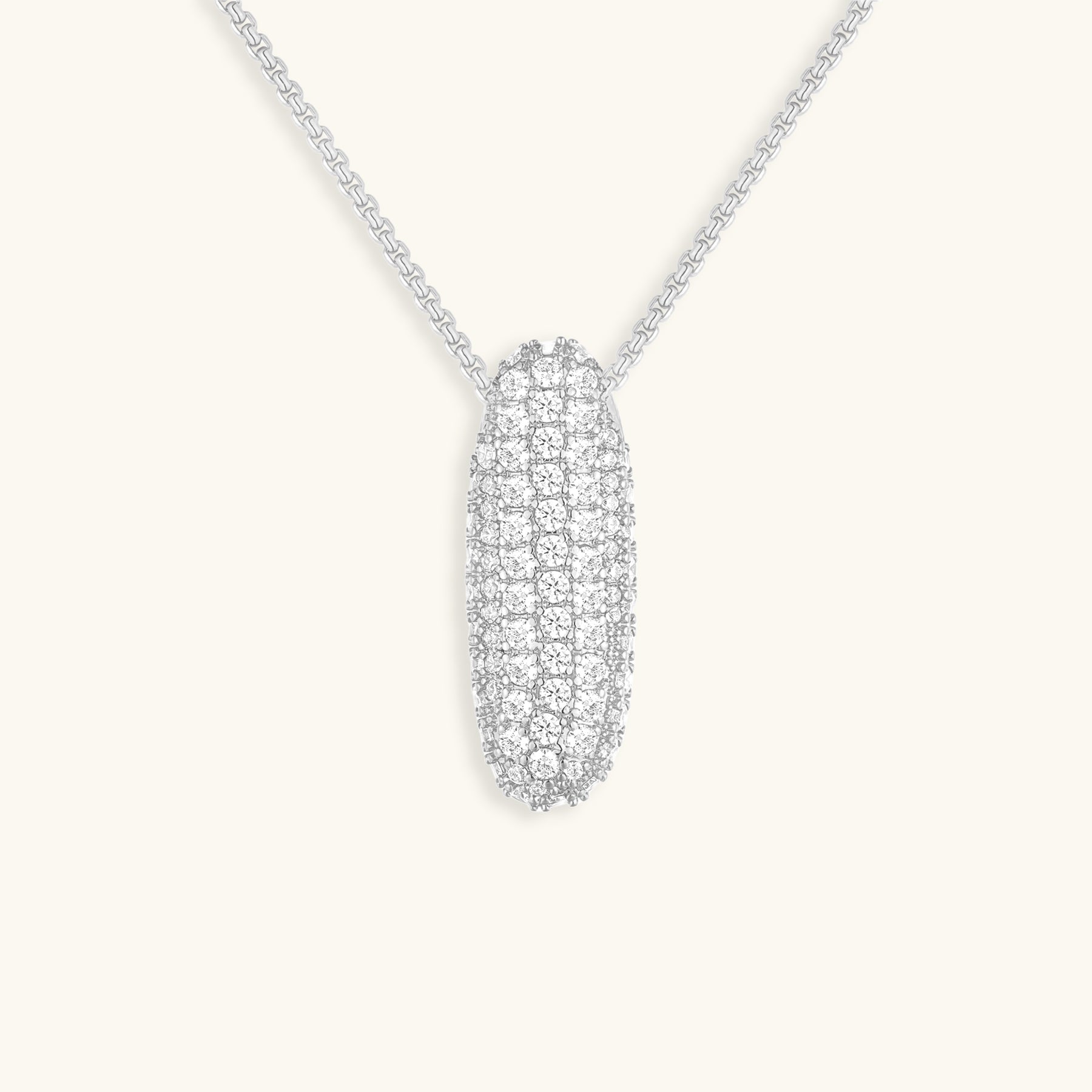 Collar con Inicial y Diamantes estilo Bubble