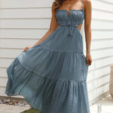 Ada - Vestido midi de tirantes