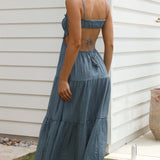 Ada - Vestido midi de tirantes