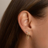 Pendiente Kendall de Cadena con Diamante