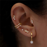 Piercing de Diamante Trio con Cierre Plano