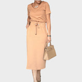 Aria | Elegante Top Con Escote En V Y Falda