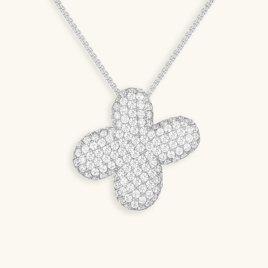 Collar con Inicial y Diamantes estilo Bubble