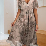 Alicja | Vestido casual con estampado sencillo y escote en V