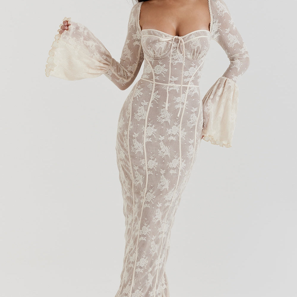 Allegra | Vestido largo de encaje