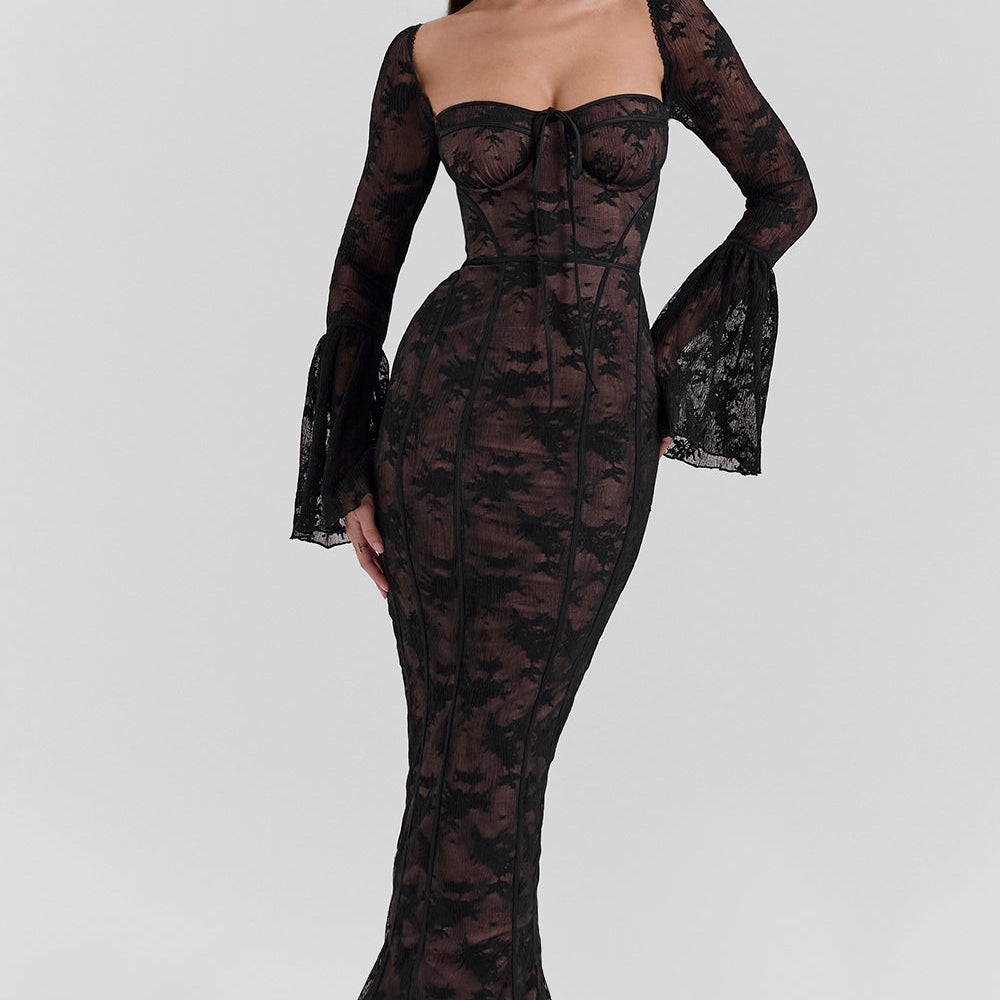 Allegra | Vestido largo de encaje