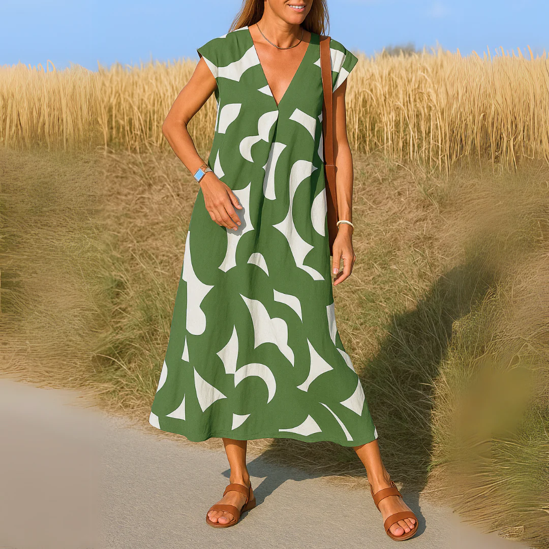 Valeria - Vestido midi estampado
