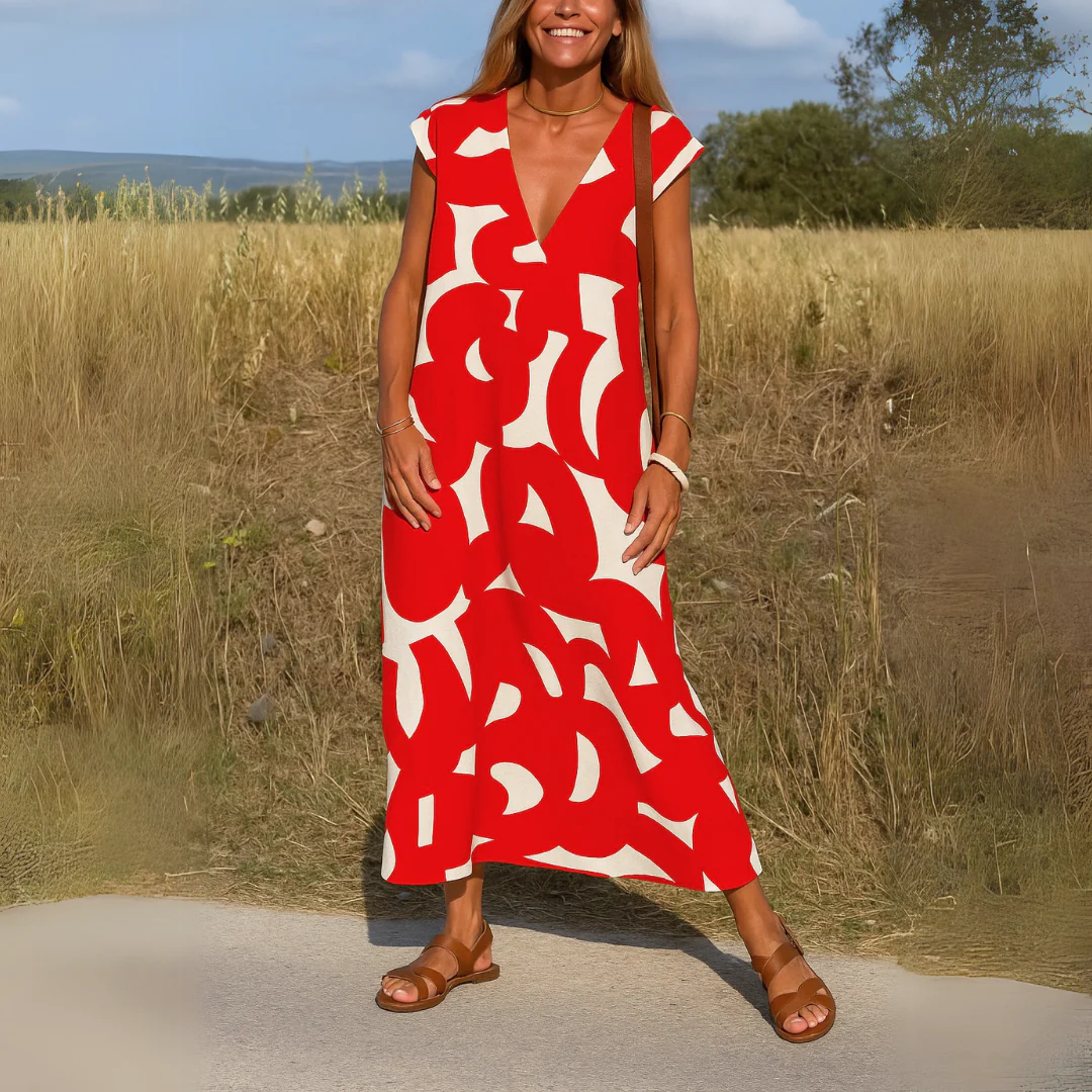 Valeria - Vestido midi estampado