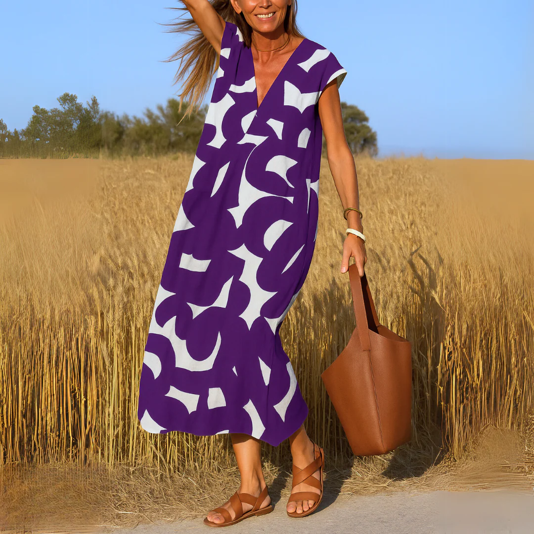 Valeria - Vestido midi estampado